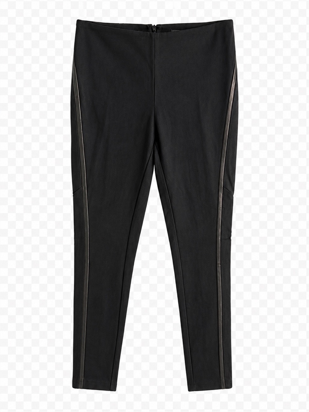 Rag & Bone Black Leather Trim Equestrian Skinny Moto Pants 4